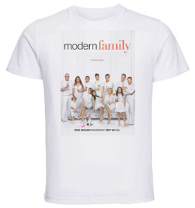 T-shirt Unisex - White - Modern Family Season 8 Variant Playbill