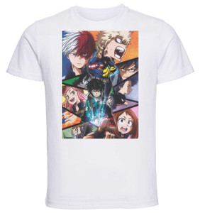 T-shirt Unisex - White - My Hero Academia Characters T-shirt Unisex - White - My Hero Academia Characters