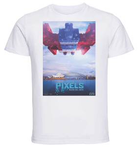 T-shirt Unisex - White - Pixels Playbill D