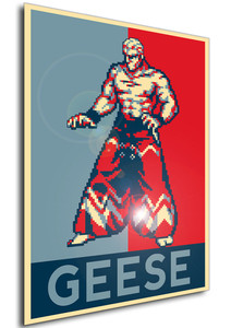 Poster - Propaganda - Pixel Art - Fatal Fury Real Bout - Geese Howard Poster - Propaganda - Pixel Art - Fatal Fury Real Bout - Geese Howard