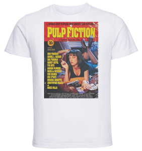 T-shirt Unisex - White - Pulp Fiction Playbill Vintage New Version