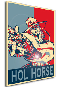 Poster - Propaganda - Pixel Art - Jojo All Star Battle - Hol Horse Poster - Propaganda - Pixel Art - Jojo All Star Battle - Hol Horse