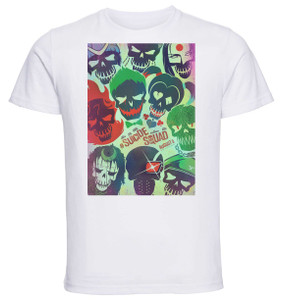 T-shirt Unisex - White - Suicide Squad Variant Playbill