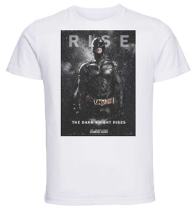 T-shirt Unisex - White - The Dark Knight Rises Batman Playbill