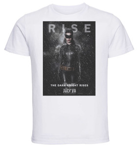 T-shirt Unisex - White - The Dark Knight Rises Catwoman Playbill