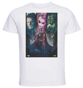 T-shirt Unisex - White - The Dark Knight Trilogy Playbill