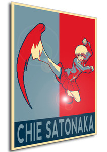 Poster - Propaganda - Pixel Art - Persona 4 Arena - Chie Satonaka Poster - Propaganda - Pixel Art - Persona 4 Arena - Chie Satonaka