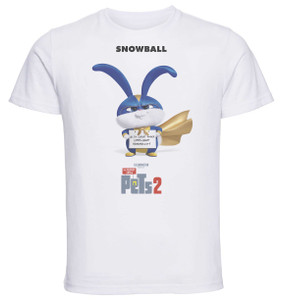 T-shirt Unisex - White - The Secret Life Of Pets 2 Playbill Snowball T-shirt Unisex - White - The Secret Life Of Pets 2 Playbill Snowball