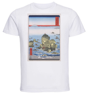 T-shirt Unisex - White - Ukiyo-e - Hiroshige - Futami Bay In Ise Province - 14 T-shirt Unisex - White - Ukiyo-e - Hiroshige - Futami Bay In Ise Province - 14