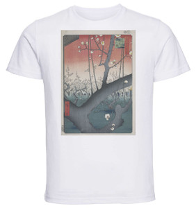 T-shirt Unisex - White - Ukiyo-e - Hiroshige - The Plum Garden In Kameido - 13 T-shirt Unisex - White - Ukiyo-e - Hiroshige - The Plum Garden In Kameido - 13