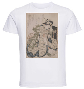 T-shirt Unisex - White - Ukiyo-e - Hokusai - Courtesan Asleep T-shirt Unisex - White - Ukiyo-e - Hokusai - Courtesan Asleep