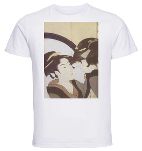 T-shirt Unisex - White - Ukiyo-e - Utamaro - Sugatami Shichinin Keshō - 05 T-shirt Unisex - White - Ukiyo-e - Utamaro - Sugatami Shichinin Keshō - 05