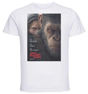 T-shirt Unisex - White - War For The Planet Of The Apes Playbill