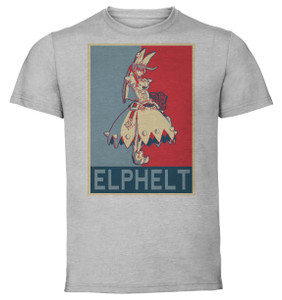 T-shirt Unisex - Grey - Propaganda - Pixel Art - Guilty Gear - Elphelt T-shirt Unisex - Grey - Propaganda - Pixel Art - Guilty Gear - Elphelt