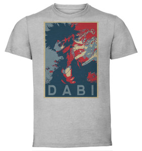 T-Shirt Unisex - Grey - Propaganda - My Hero Academia - Dabi T-Shirt Unisex - Grey - Propaganda - My Hero Academia - Dabi