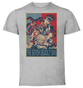 T-Shirt Unisex - Grey - Propaganda - Seven Deadly Sins - Characters V3 T-Shirt Unisex - Grey - Propaganda - Seven Deadly Sins - Characters V3
