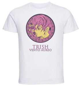 T-Shirt Unisex - Maglia Bianca - Jojo's Bizarre Adventure - Vento Aureo - Trish Una T-Shirt Unisex - Maglia Bianca - Jojo's Bizarre Adventure - Vento Aureo - Trish Una