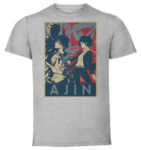 T-Shirt Unisex - Grey - Propaganda - Ajin - Characters T-Shirt Unisex - Grey - Propaganda - Ajin - Characters