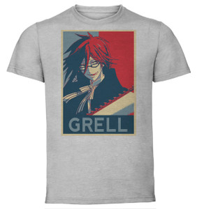T-Shirt Unisex - Grey - Propaganda - Black Butler - Grell T-Shirt Unisex - Grey - Propaganda - Black Butler - Grell