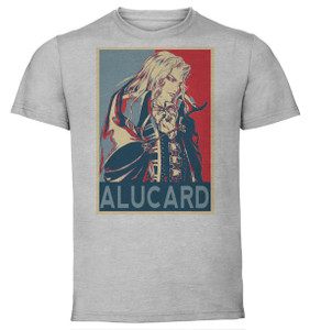 T-Shirt Unisex - Grey - Propaganda - Castlevania Symphony of the Night - Alucard T-Shirt Unisex - Grey - Propaganda - Castlevania Symphony of the Night - Alucard