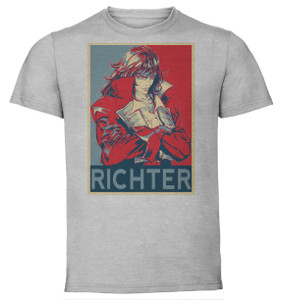 T-Shirt Unisex - Grey - Propaganda - Castlevania Symphony of the Night - Richter T-Shirt Unisex - Grey - Propaganda - Castlevania Symphony of the Night - Richter