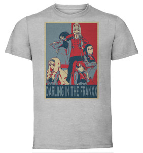 T-Shirt Unisex - Grey - Propaganda - Darling in the Franxx - Characters Variant