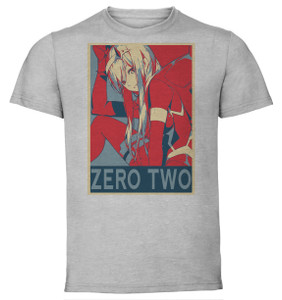 T-Shirt Unisex - Grey - Propaganda - Darling in the Franxx - Zero Two Variant T-Shirt Unisex - Grey - Propaganda - Darling in the Franxx - Zero Two Variant