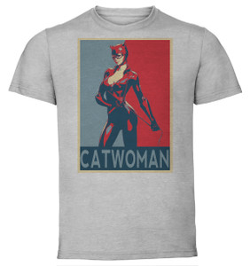 T-Shirt Unisex - Grey - Propaganda - Dc Universe - Catwoman