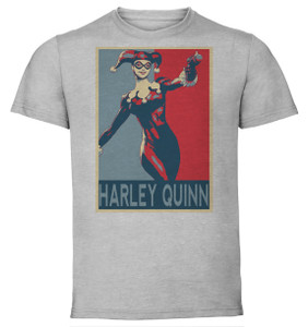 T-Shirt Unisex - Grey - Propaganda - Dc Universe - Harley Quinn T-Shirt Unisex - Grey - Propaganda - Dc Universe - Harley Quinn