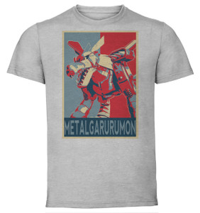 T-Shirt Unisex - Grey - Propaganda - Digimon - Metalgarurumon