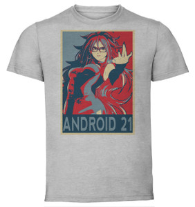 T-Shirt Unisex - Grey - Propaganda - Dragon Ball - Android 21