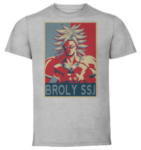 T-Shirt Unisex - Grey - Propaganda - Dragon Ball - Broly ssj T-Shirt Unisex - Grey - Propaganda - Dragon Ball - Broly ssj