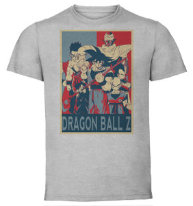 T-Shirt Unisex - Grey - Propaganda - Dragon Ball - Dragon Ball Z - Characters T-Shirt Unisex - Grey - Propaganda - Dragon Ball - Dragon Ball Z - Characters