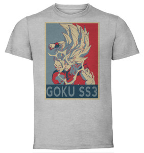 T-Shirt Unisex - Grey - Propaganda - Dragon Ball - Goku ss3