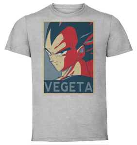 T-Shirt Unisex - Grey - Propaganda - Dragon Ball - Vegeta T-Shirt Unisex - Grey - Propaganda - Dragon Ball - Vegeta