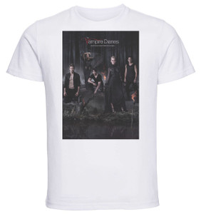 T-Shirt Unisex - White - Playbill - TV Series - The Vampire Diaries - Variant 01 T-Shirt Unisex - White - Playbill - TV Series - The Vampire Diaries - Variant 01