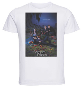 T-Shirt Unisex - White - Playbill - TV Series - The Vampire Diaries - Variant 05 T-Shirt Unisex - White - Playbill - TV Series - The Vampire Diaries - Variant 05