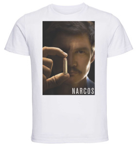 T-Shirt Unisex - White - SA0032 - Playbill - TV Series Narcos - Variant 15