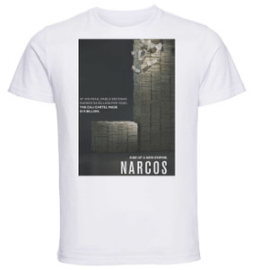 T-Shirt Unisex - White - SA0033 - Playbill - TV Series Narcos - Variant 16 T-Shirt Unisex - White - SA0033 - Playbill - TV Series Narcos - Variant 16