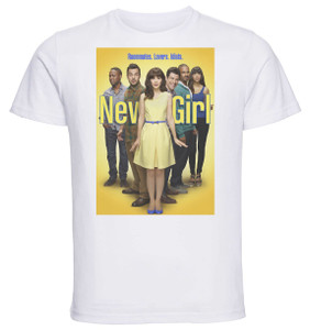 T-Shirt Unisex - White - SA0045 - Playbill - TV Series New Girl - Variant 01 T-Shirt Unisex - White - SA0045 - Playbill - TV Series New Girl - Variant 01