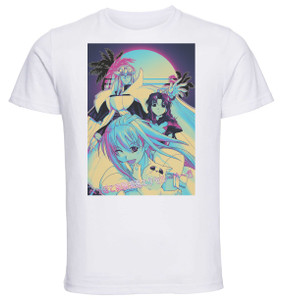 T-Shirt Unisex - White - Vaporwave 80s Style - Excel Saga - Characters T-Shirt Unisex - White - Vaporwave 80s Style - Excel Saga - Characters