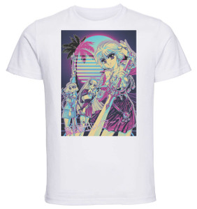 T-Shirt Unisex - White - Vaporwave 80s Style - Magic Knight Reyearth - Characters