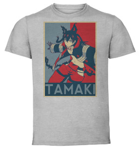 T-Shirt Unisex - Grey - Propaganda - Fire Force - Tamaki Kotatsu variant 2 T-Shirt Unisex - Grey - Propaganda - Fire Force - Tamaki Kotatsu variant 2