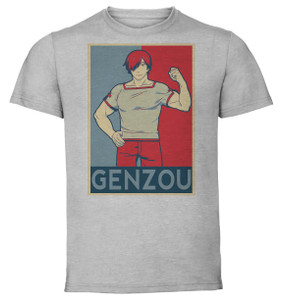 T-Shirt Unisex - Grey - Propaganda - Kemono Michi Rise Up - Genzou Shibata T-Shirt Unisex - Grey - Propaganda - Kemono Michi Rise Up - Genzou Shibata