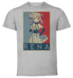 T-Shirt Unisex - Grey - Propaganda - Magia Record - Rena Minami T-Shirt Unisex - Grey - Propaganda - Magia Record - Rena Minami