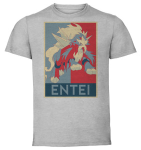 T-Shirt Unisex - Grey - Propaganda - Pokemon - Entei T-Shirt Unisex - Grey - Propaganda - Pokemon - Entei
