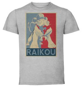 T-Shirt Unisex - Grey - Propaganda - Pokemon - Raikou T-Shirt Unisex - Grey - Propaganda - Pokemon - Raikou