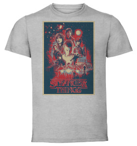 T-Shirt Unisex - Grey - Propaganda Full Stranger Things 1 - Playbill