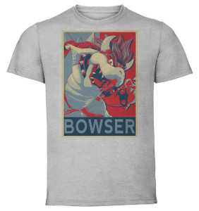 T-Shirt Unisex - Grey - Propaganda - Smash Bros - Bowser variant