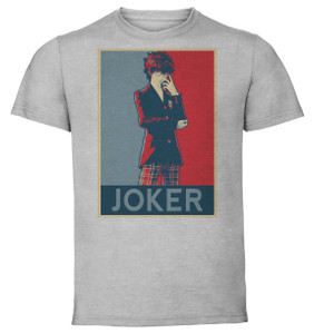 T-Shirt Unisex - Grey - Propaganda - Smash Bros - Joker variant